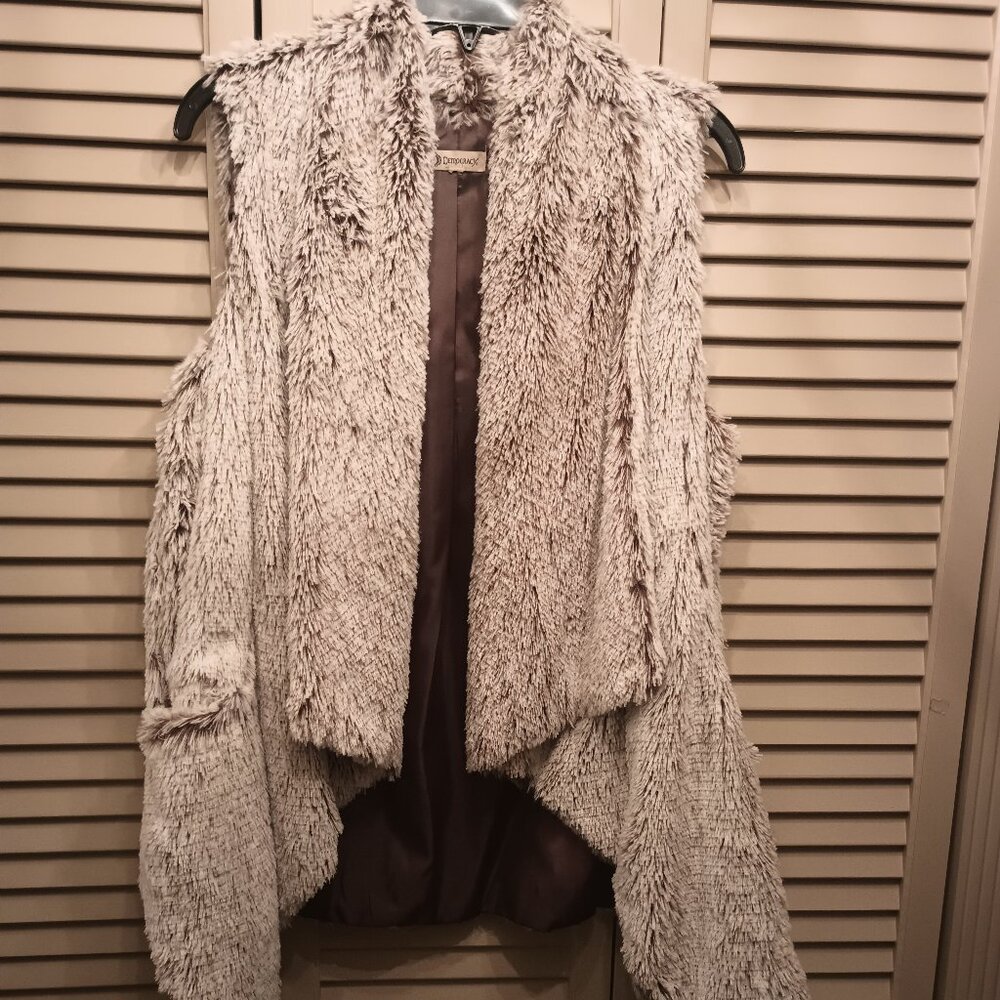 Democracy Faux Fur Vest Size L
